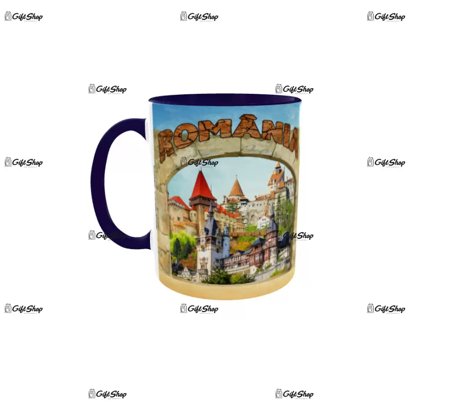 Castele din romania, cana ceramica, 330ml